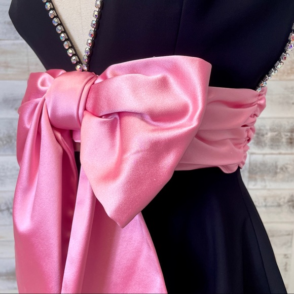 GUCCI Black Bow Gem Gown Dress 515119 Size S 4 6 - Picture 3 of 13